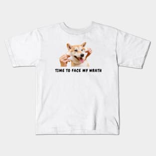 Funny & cute dog - time to face my wrath Kids T-Shirt